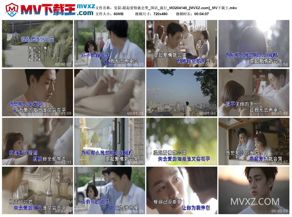 玺晨-提起爱情就会哭_国语_流行_MD204149